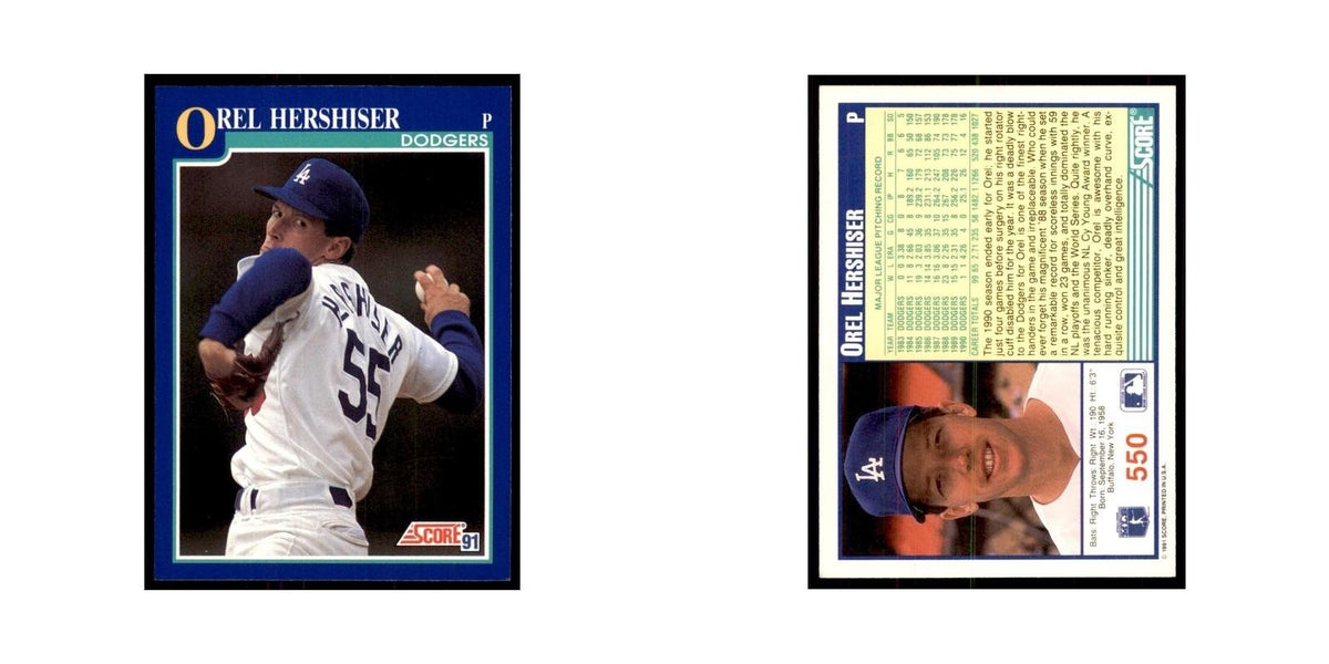 1991 Score Orel Hershiser Baseball Cards #550
