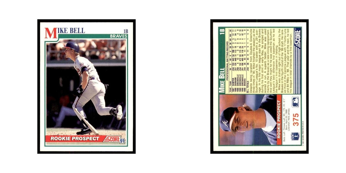 1991 Score Mike Bell Baseball Cards #375