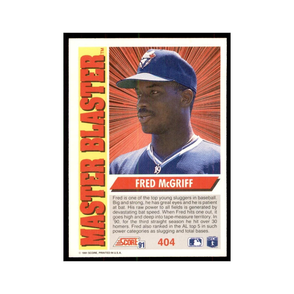 1991 Score Fred McGriff Baseball Cards #404