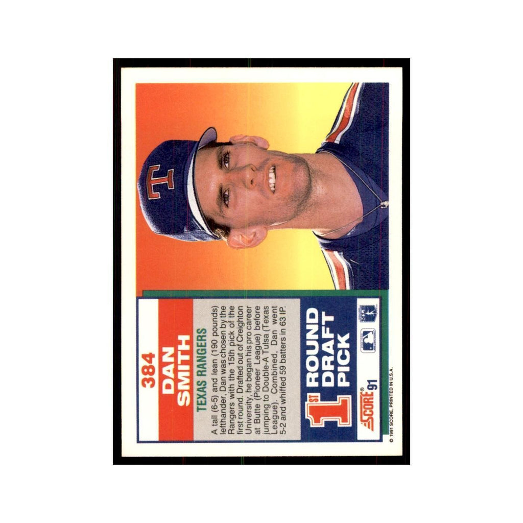 1991 Score Dan Smith Baseball Cards #384