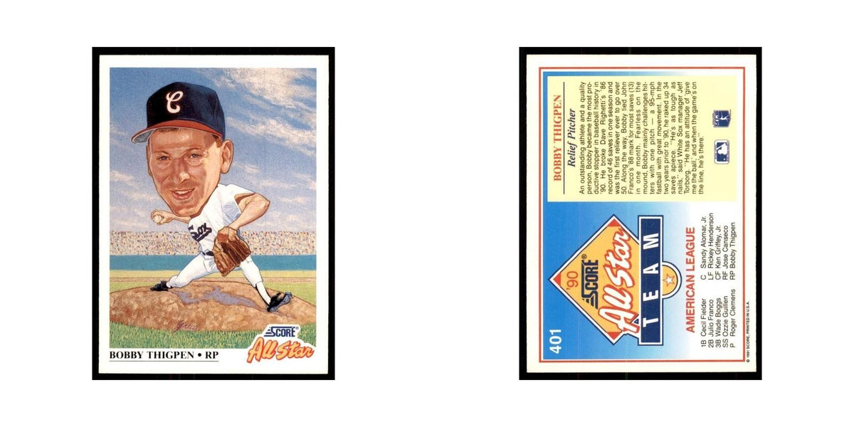 1991 Score Bobby Thigpen Baseball Cards #401