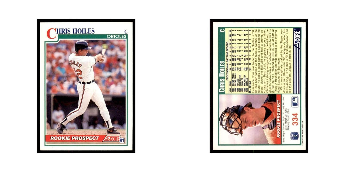 1991 Score Chris Hoiles Baseball Cards #334