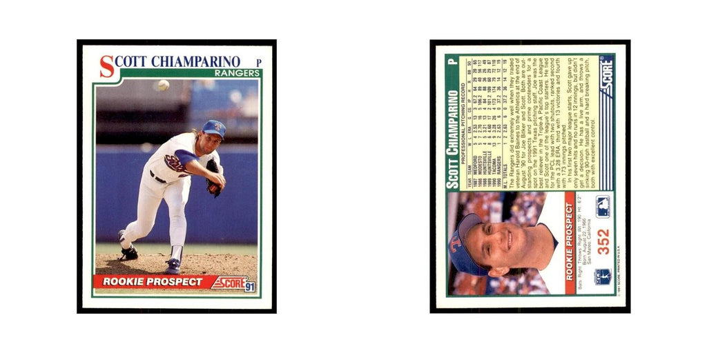 1991 Score Scott Chiamparino Baseball Cards #352
