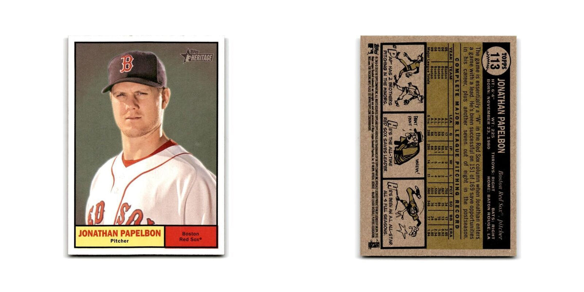 2010 Topps Heritage Jonathan Papelbon Red Sox #113