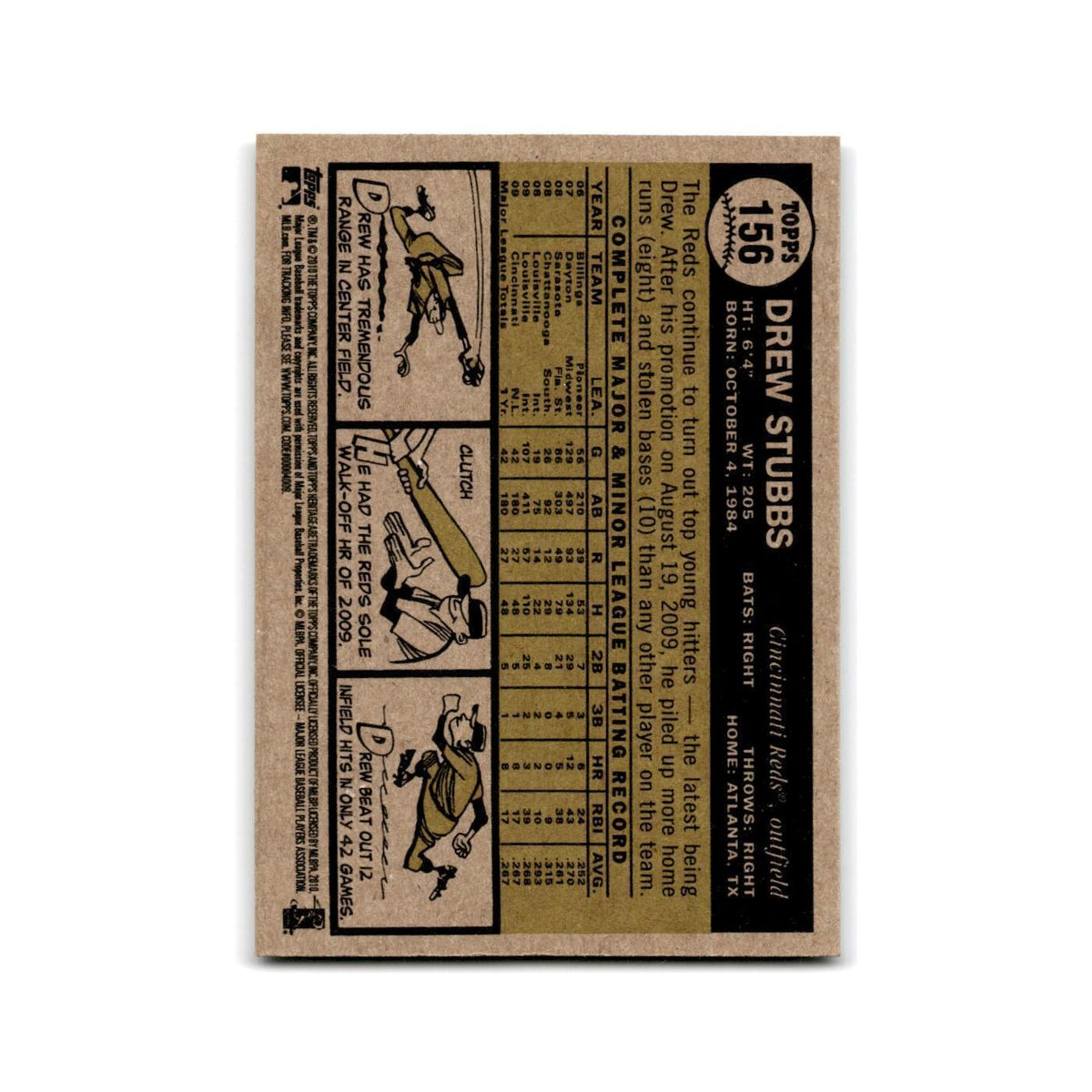 2010 Topps Heritage Drew Stubbs RC Reds #156