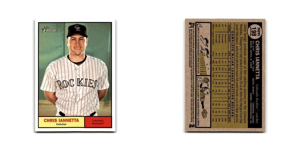 2010 Topps Heritage Chris Iannetta Rockies #198