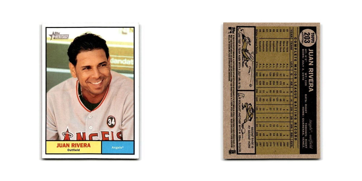 2010 Topps Heritage Juan Rivera Angels #203