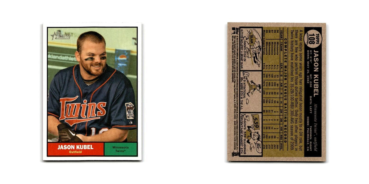 2010 Topps Heritage Jason Kubel Twins #108