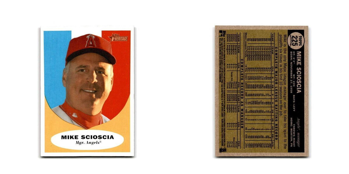 2010 Topps Heritage Mike Scioscia Angels #225