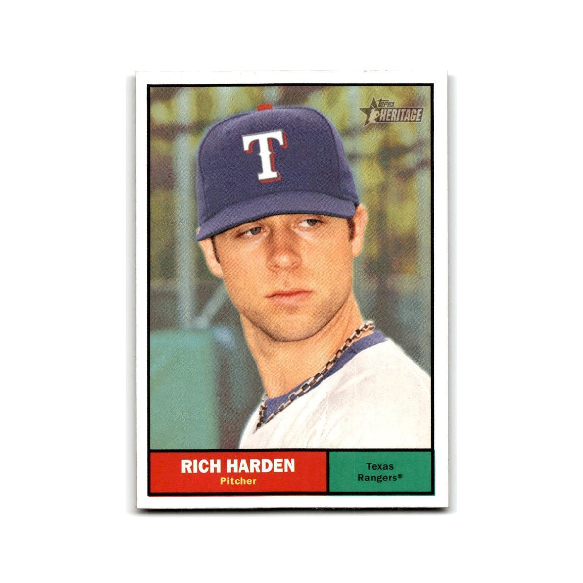 2010 Topps Heritage Rich Harden Rangers #107