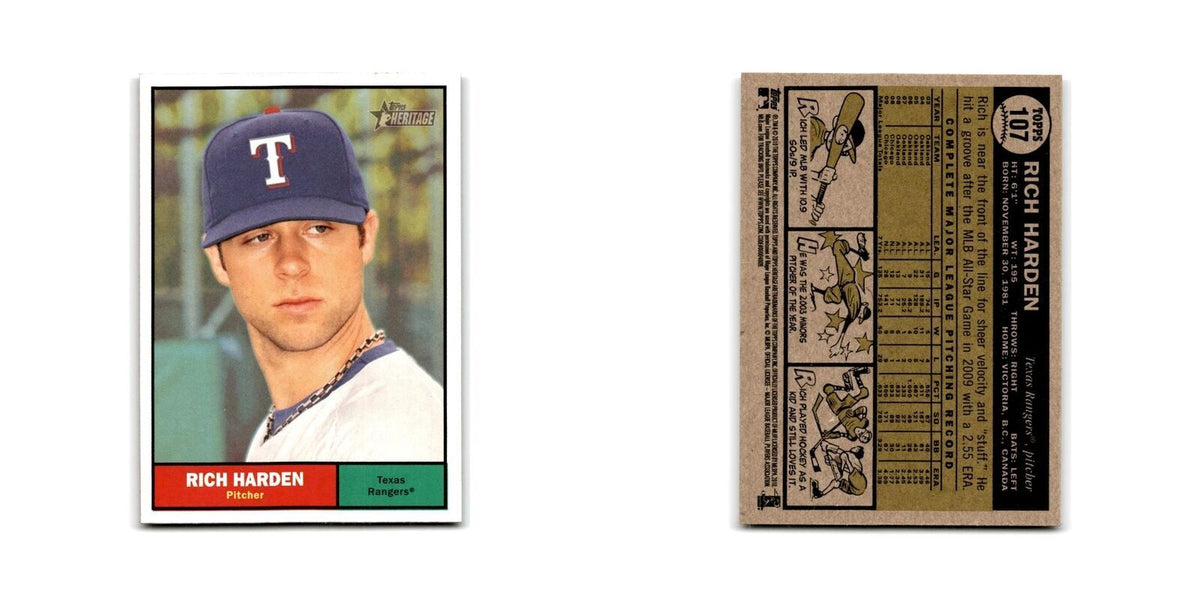 2010 Topps Heritage Rich Harden Rangers #107