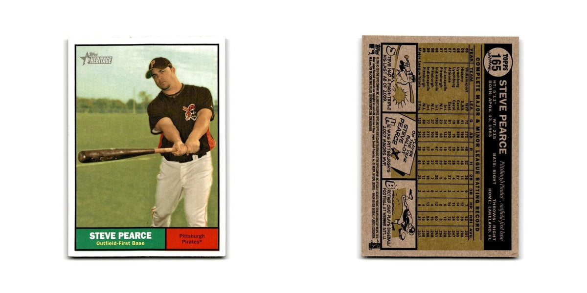 2010 Topps Heritage Steve Pearce Pirates #165
