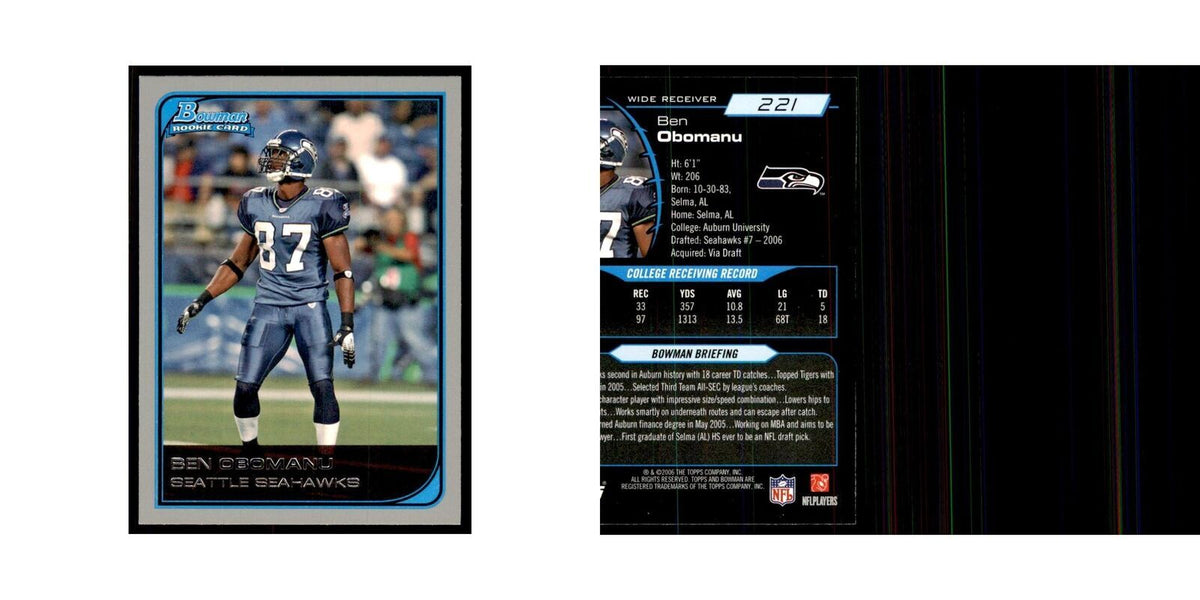 2006 Bowman Ben Obomanu Football Cards #221