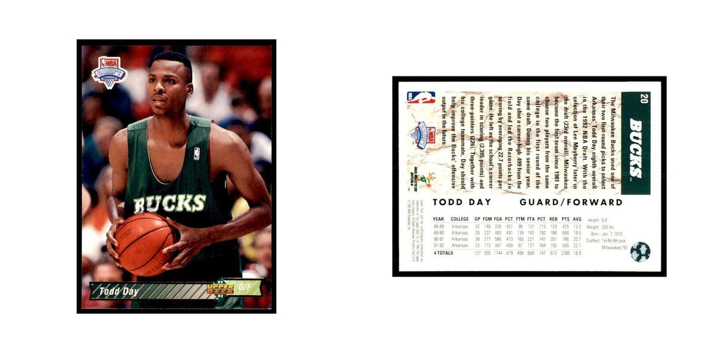 1992 Upper Deck Todd Day Basketball Cards #20