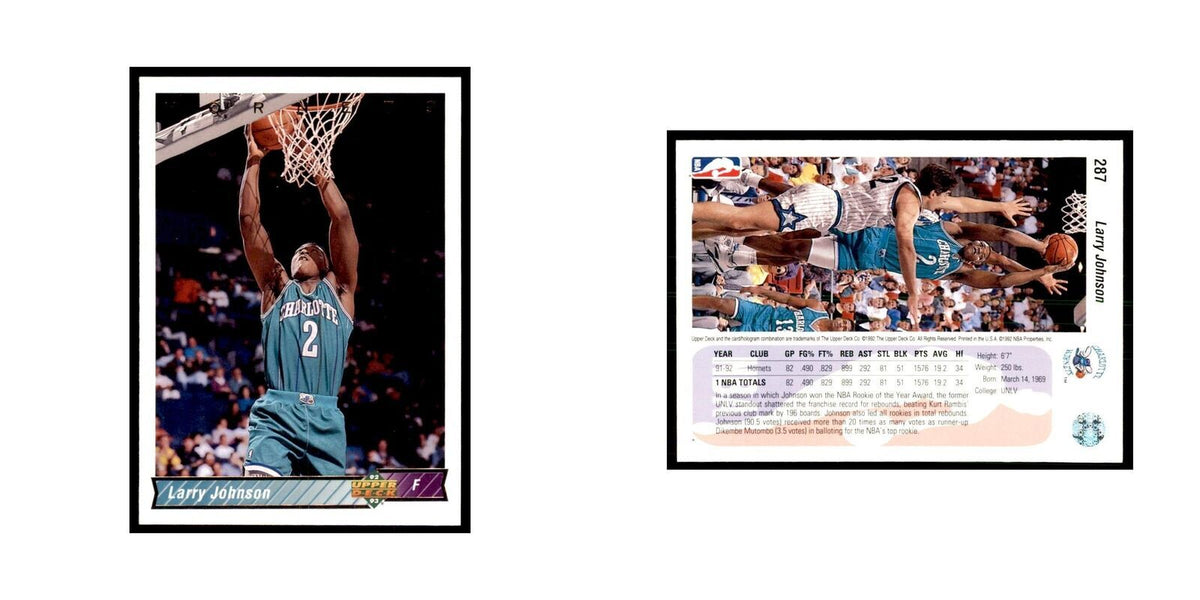 1992 Upper Deck Larry Johnson Basketball Cards #287