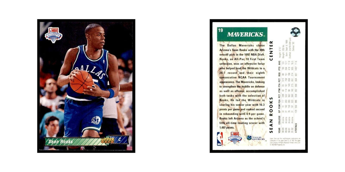 1992 Upper Deck Sean Rooks Basketball Cards #19