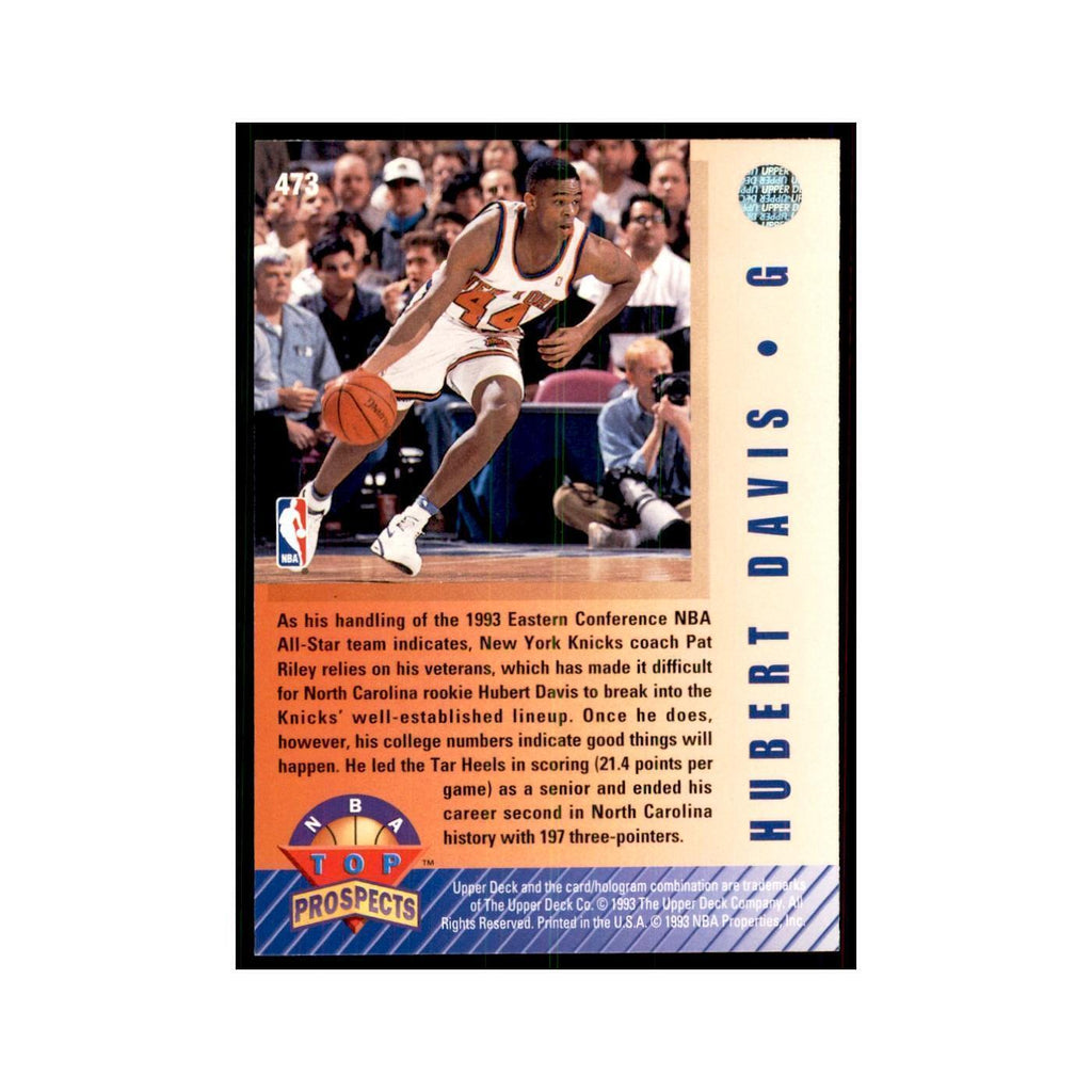 1992 Upper Deck Hubert Davis Basketball Cards #473