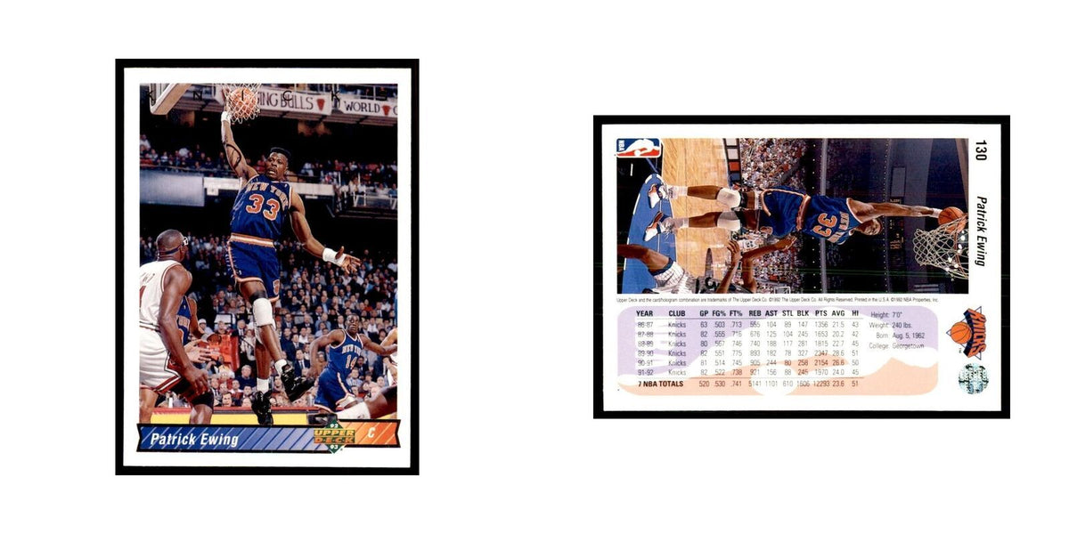 1992 Upper Deck Patrick Ewing Basketball Cards #130
