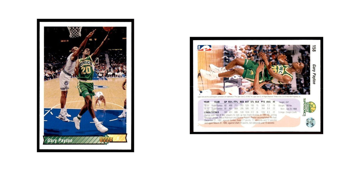 1992 Upper Deck Gary Payton Basketball Cards #158