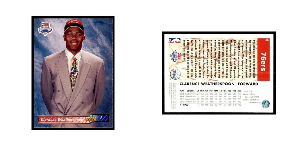 1992 Upper Deck Clarence Weatherspoon Basketball Cards #5
