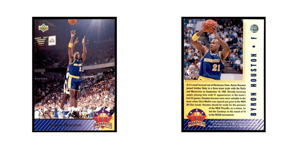 1992 Upper Deck Byron Houston Basketball Cards #462