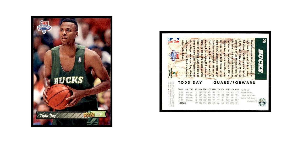 1992 Upper Deck Todd Day Basketball Cards #20