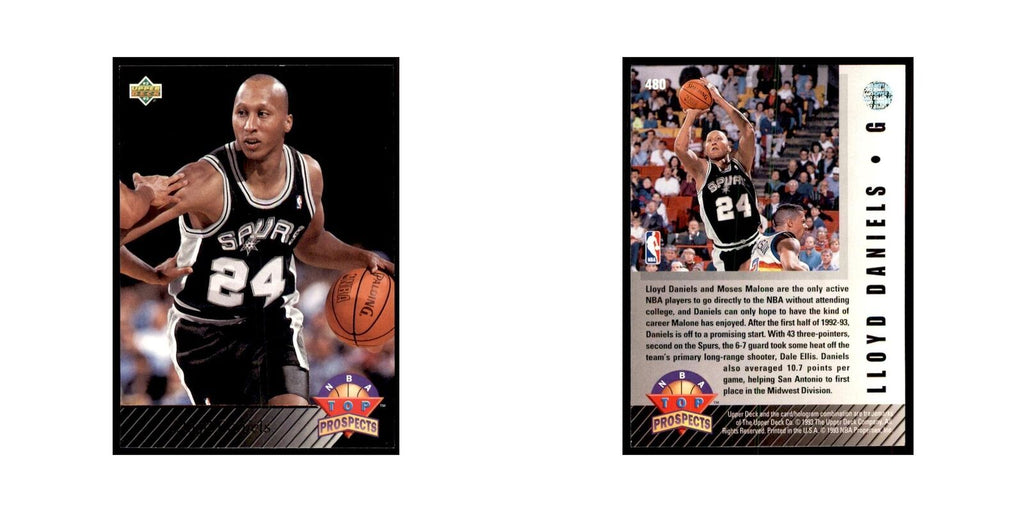 1992 Upper Deck Lloyd Daniels Basketball Cards #480