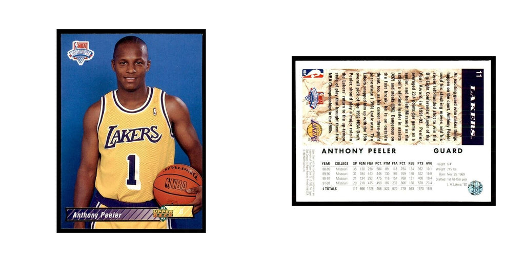 1992 Upper Deck Anthony Peeler Basketball Cards #11