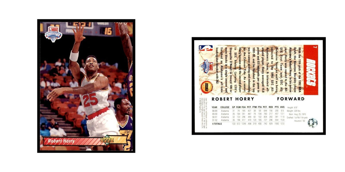 1992 Upper Deck Robert Horry Basketball Cards #7