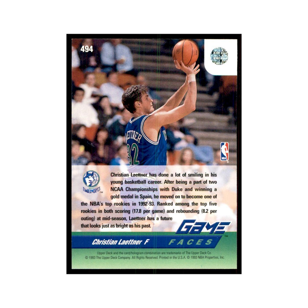 1992 Upper Deck Christian Laettner Basketball Cards #494