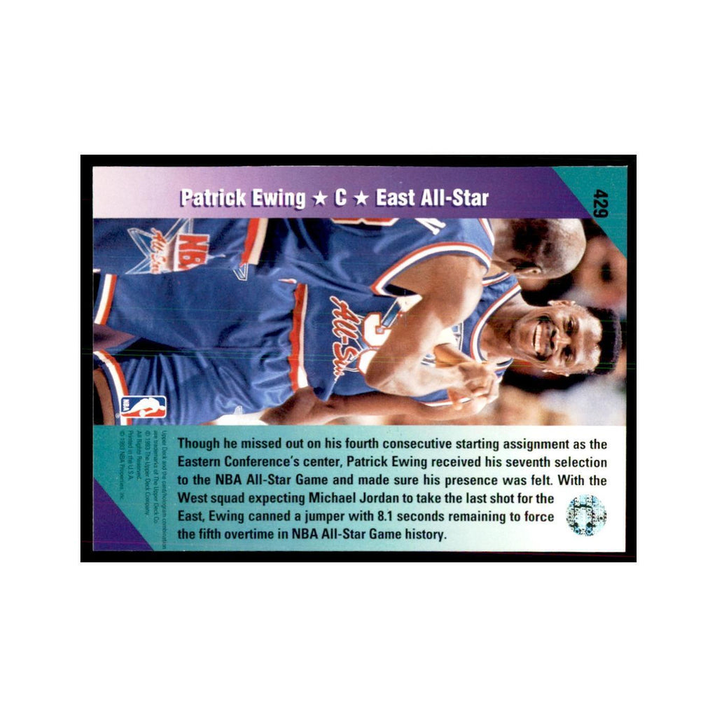 1992 Upper Deck Patrick Ewing Basketball Cards #429
