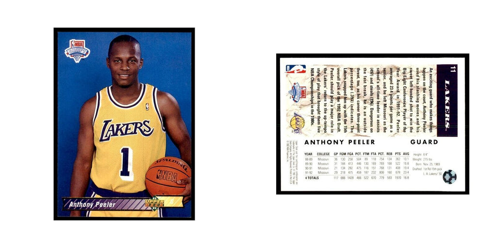 1992 Upper Deck Anthony Peeler Basketball Cards #11