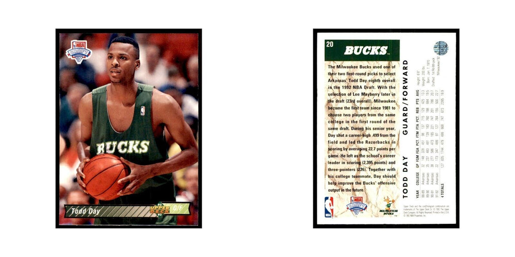 1992 Upper Deck Todd Day Basketball Cards #20