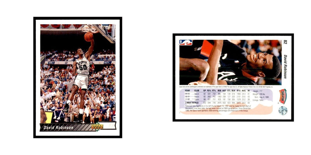 1992 Upper Deck David Robinson Basketball Cards #82