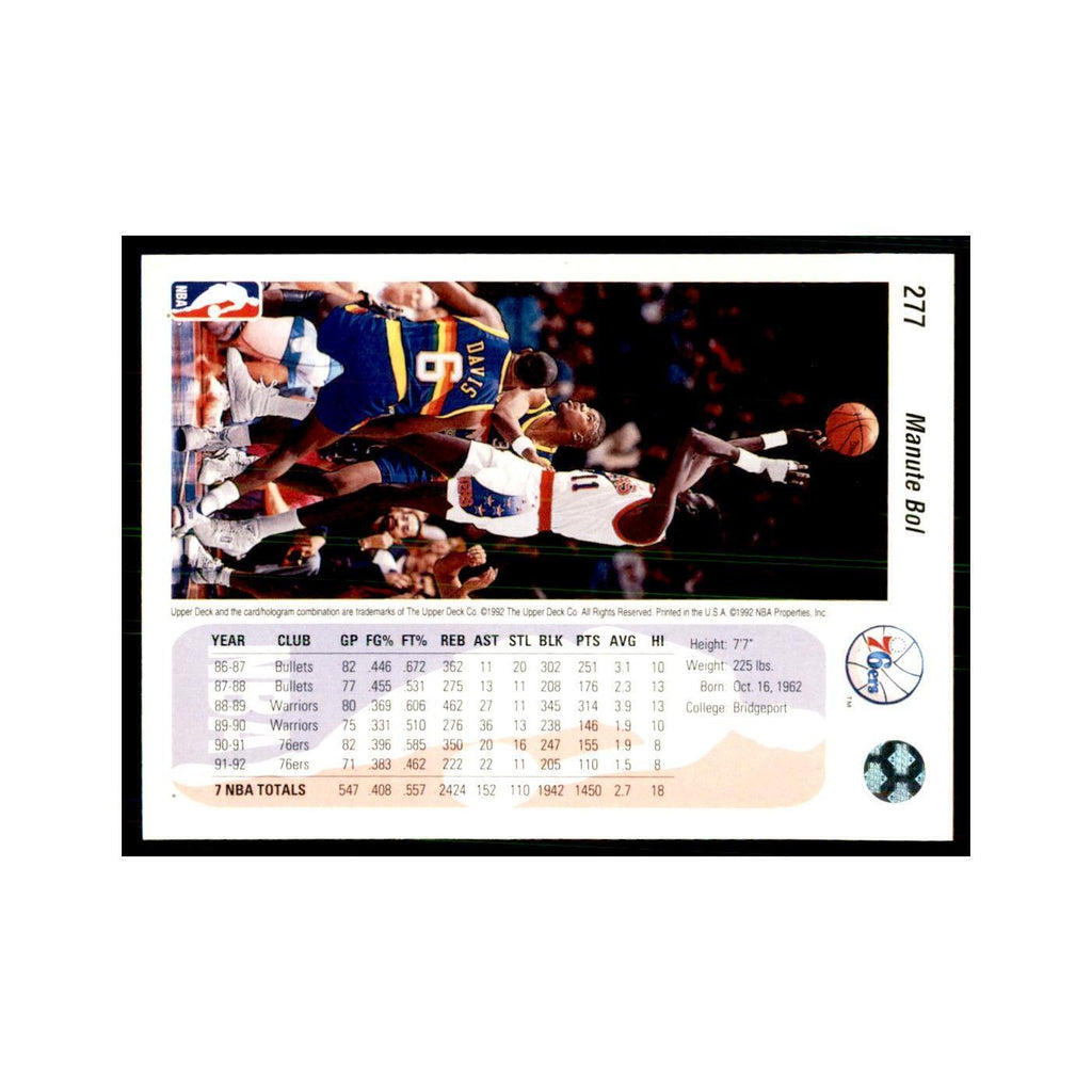 1992 Upper Deck Manute Bol Basketball Cards #277