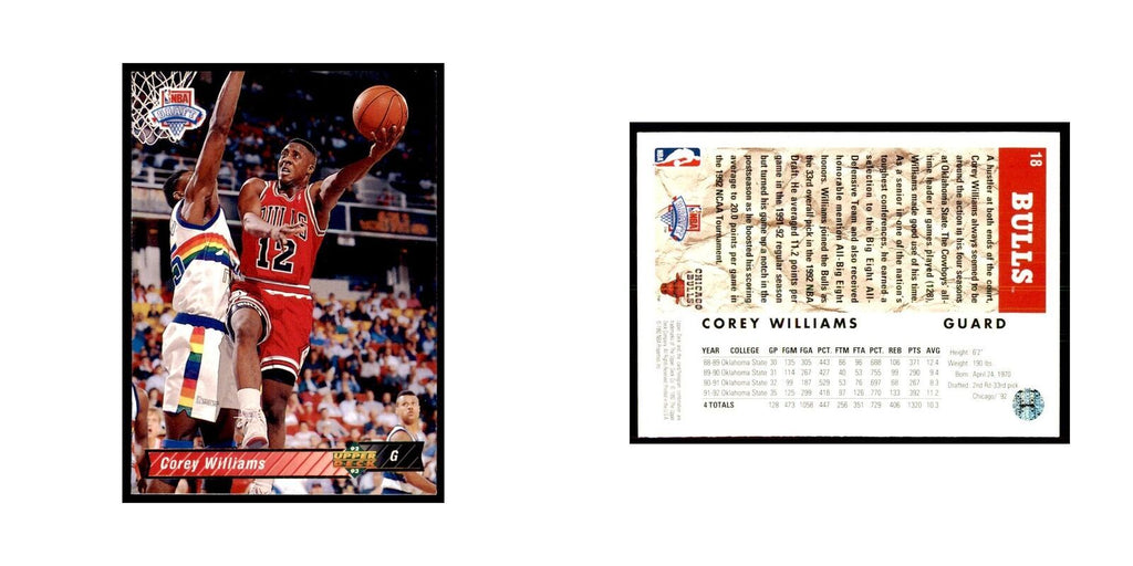 1992 Upper Deck Corey Williams Basketball Cards #18