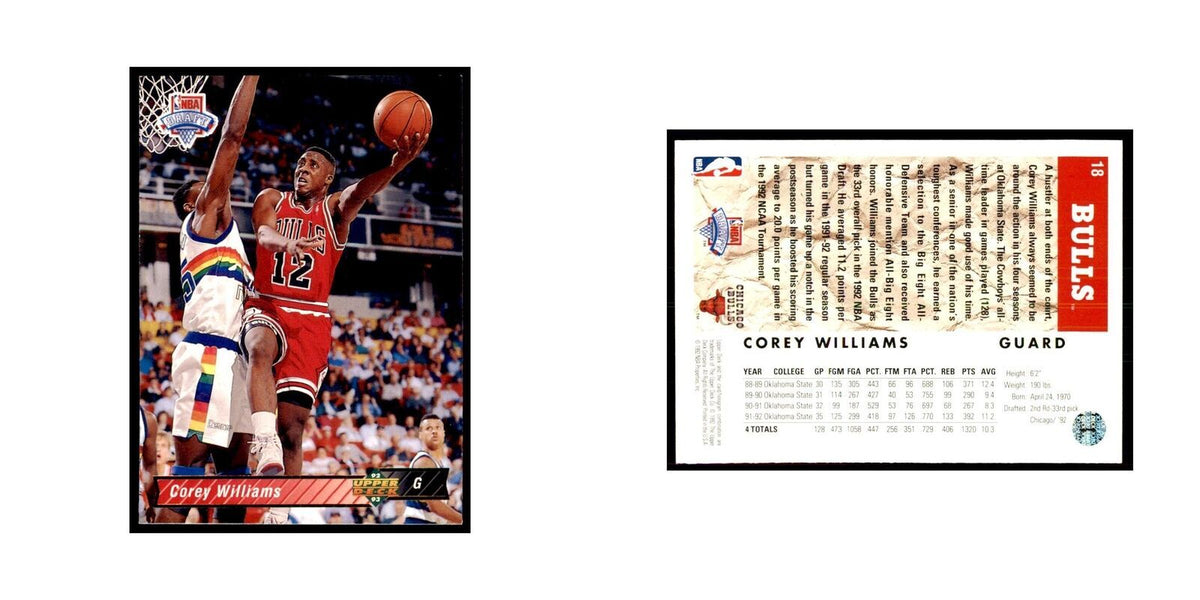 1992 Upper Deck Corey Williams Basketball Cards #18