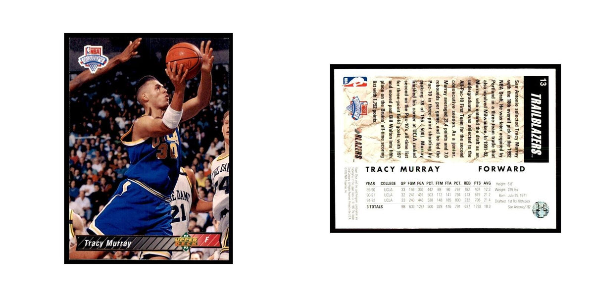 1992 Upper Deck Tracy Murray Basketball Cards #13