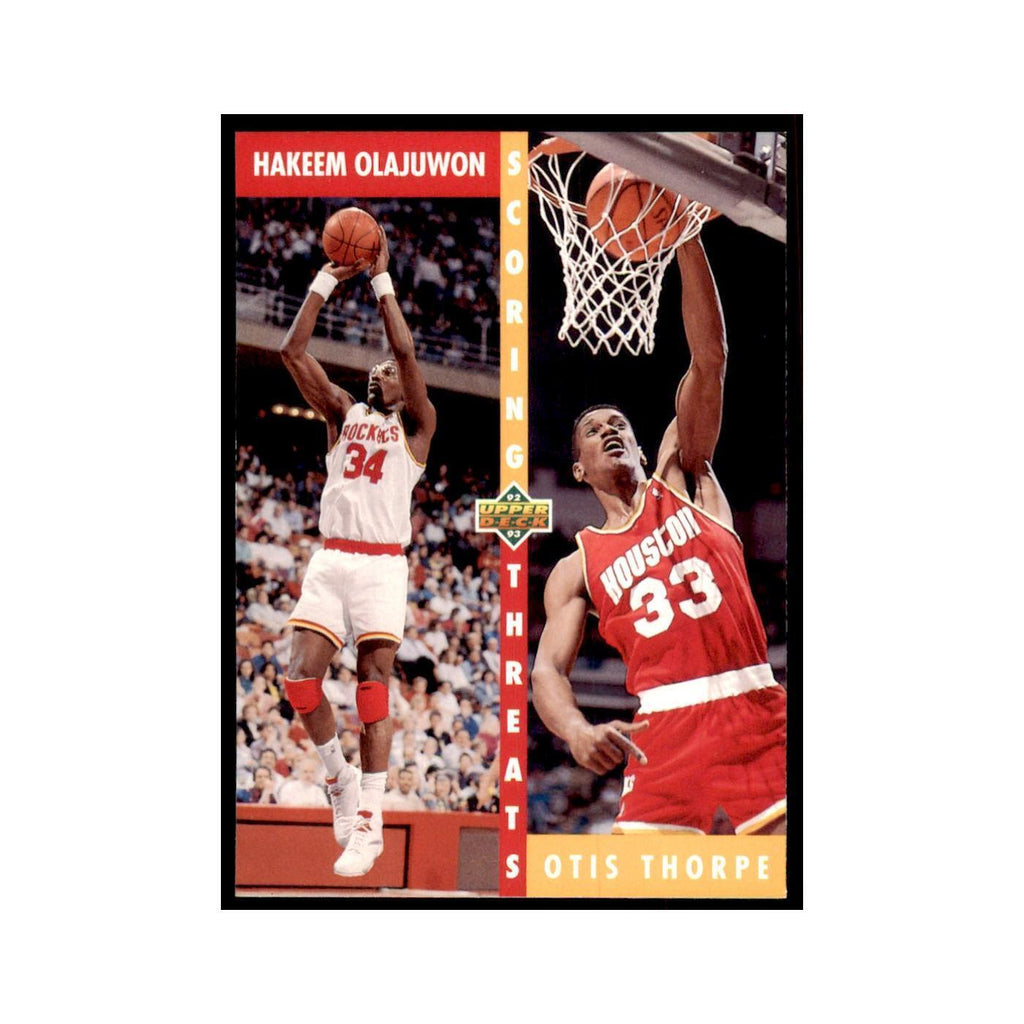 1992 Upper Deck Hakeem Olajuwon/Otis Thorpe Basketball Cards #501