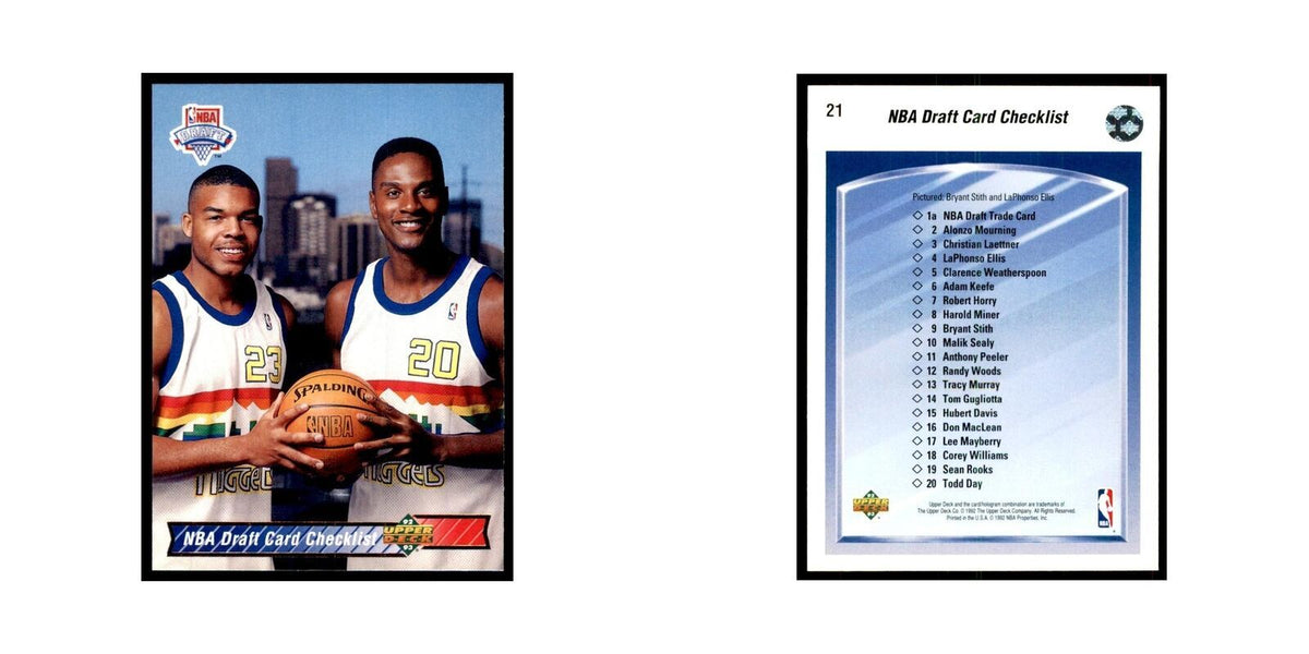 1992 Upper Deck NBA Draft Card Checklist DPK Basketball Cards #21