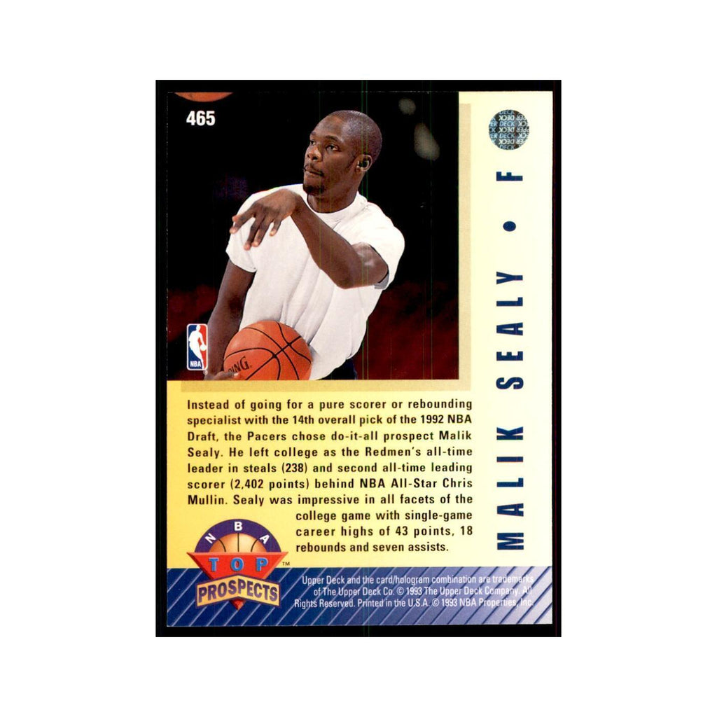 1992 Upper Deck Malik Sealy Basketball Cards #465