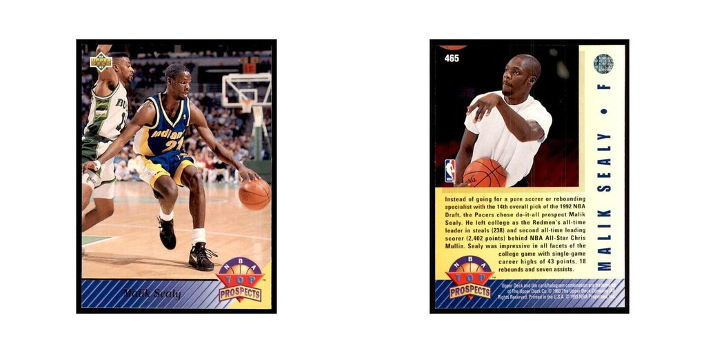 1992 Upper Deck Malik Sealy Basketball Cards #465