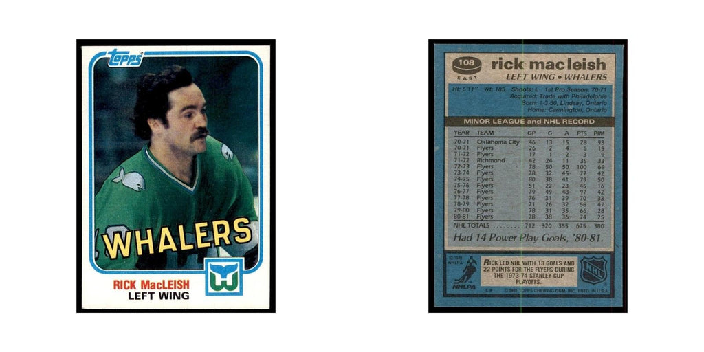 1981 Topps Rick MacLeish Hockey Cards #E108