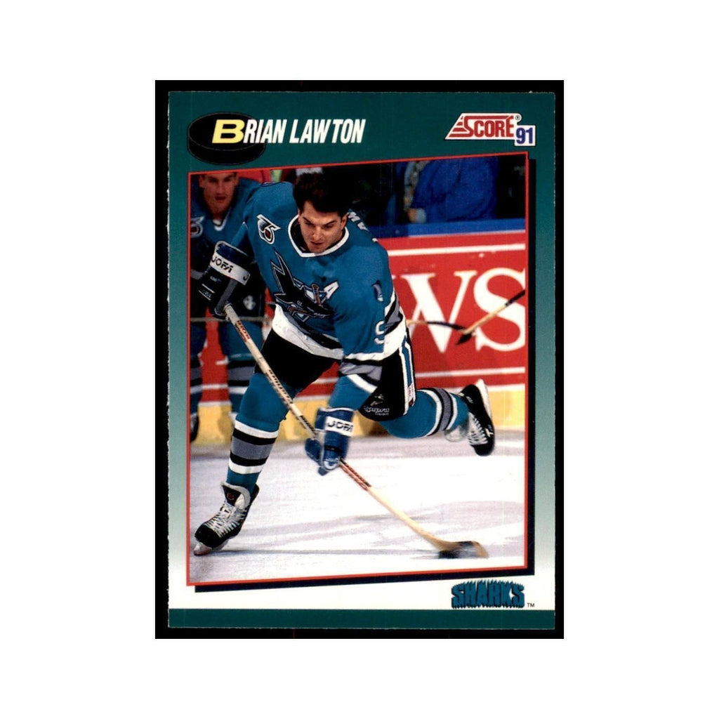 1991 Score Rookie and Traded Brian Lawton San Jose Sharks #98T
