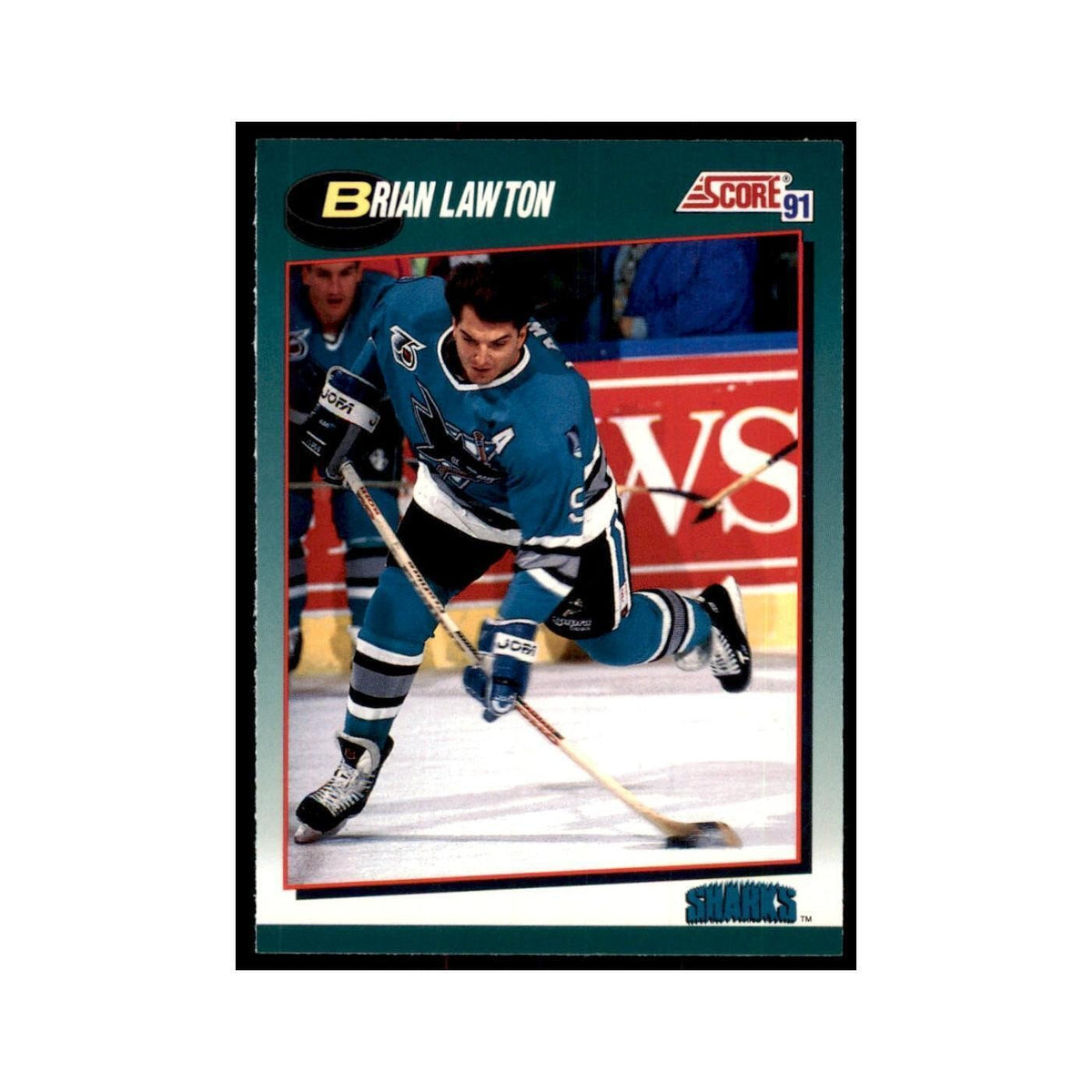 1991 Score Rookie and Traded Brian Lawton San Jose Sharks #98T