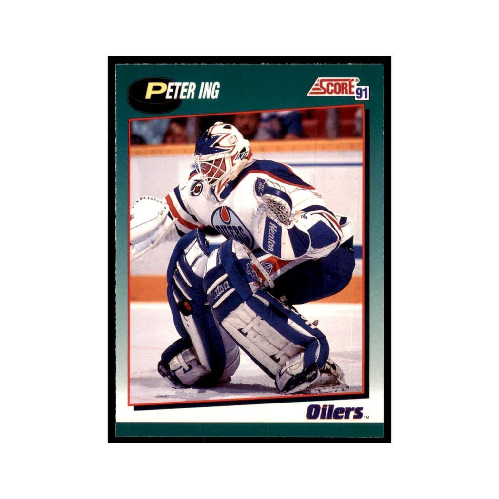 1991 Score Rookie and Traded Peter Ing Edmonton Oilers #62T