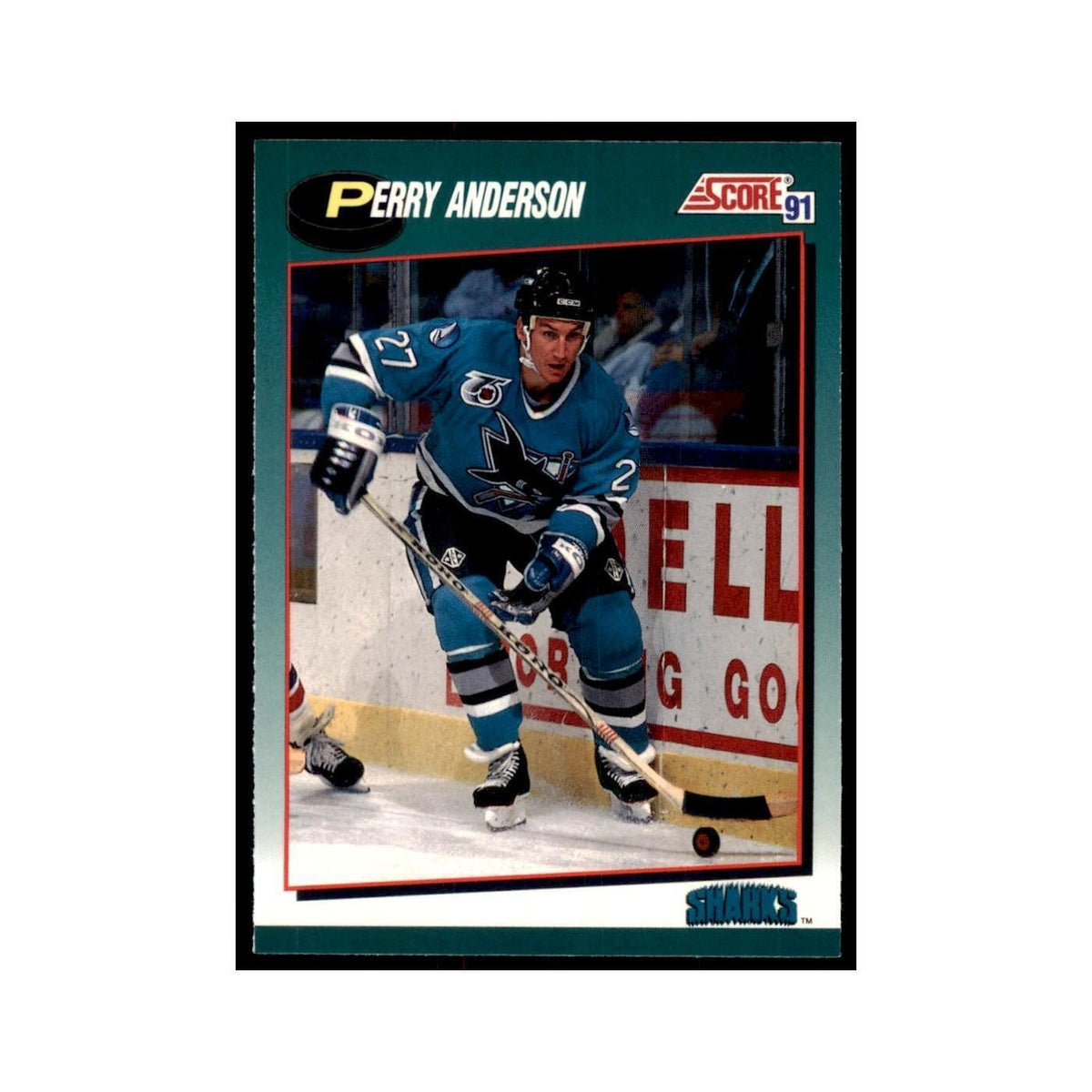 1991 Score Rookie and Traded Perry Anderson RC San Jose Sharks #99T