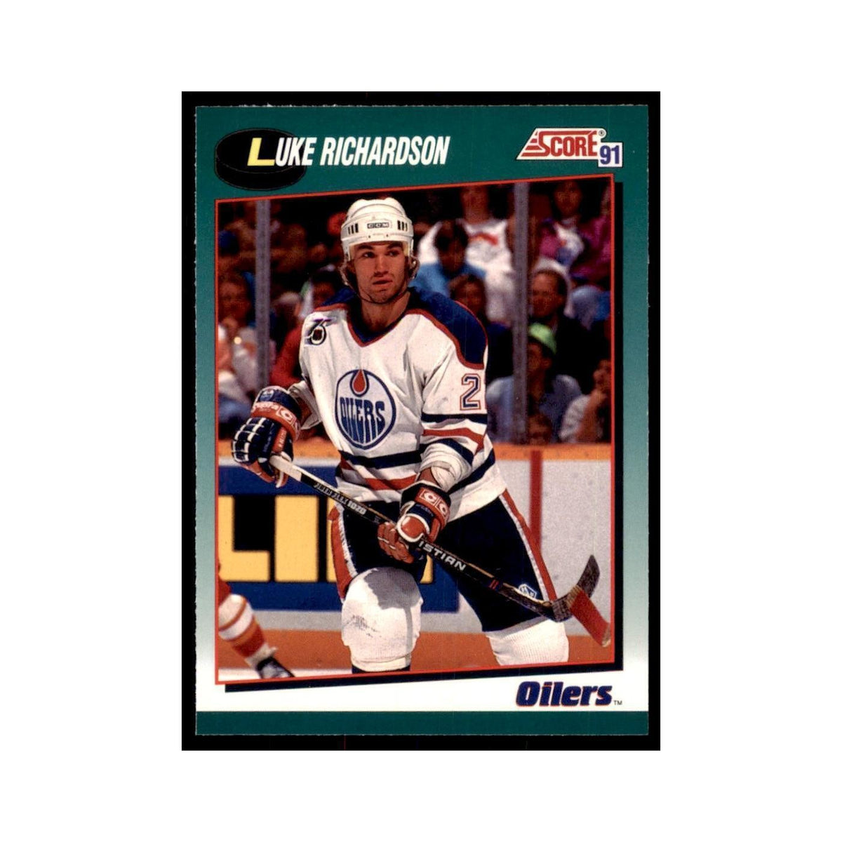1991 Score Rookie and Traded Luke Richardson Edmonton Oilers #70T