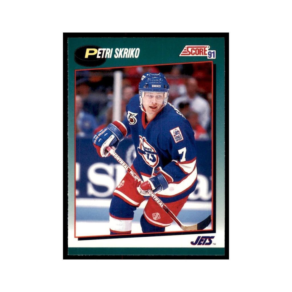 1991 Score Rookie and Traded Petri Skriko Winnipeg Jets #72T