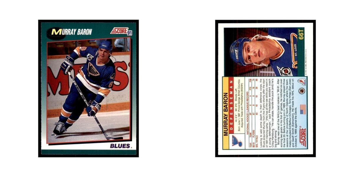 1991 Score Rookie and Traded Murray Baron St. Louis Blues #66T